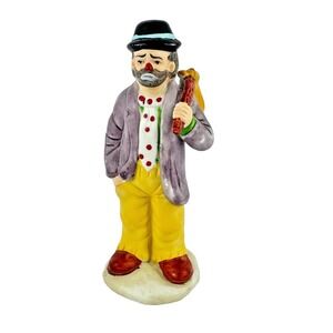 Emmett Kelly Jr Collection Sad Clown Hobo Knapsack Figurine Flambro Taiwan